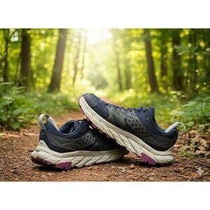 HOKA Anacapa Breeze Low Women's Trail/ Running/Hiking Shoes Sz 9 B, Navy, Vibram